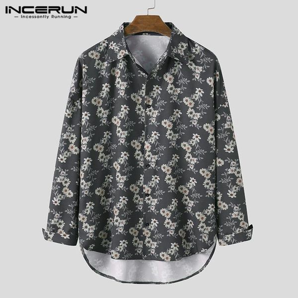 men's casual shirts men fashion flower printed long sleeve incerun korean style floral lapel neck camisa man loose button blouse s-3xl, White;black
men's casual shirts men fashion flower printed long sleeve incerun korean style floral lapel neck camisa man loose button blouse s-3xl, White;black