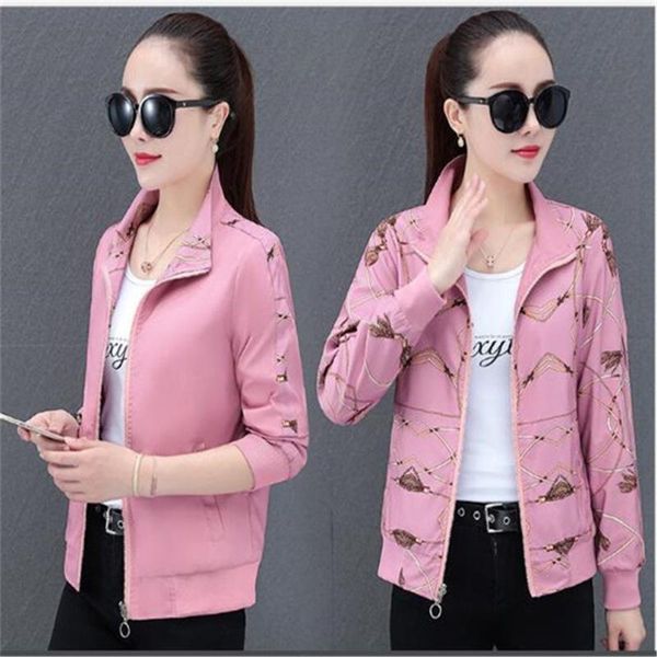 women's jackets 2021 spring autumn print korean jacket fashion sports baseball uniform with double coatle-sided coat, Black;brown
women's jackets 2021 spring autumn print korean jacket fashion sports baseball uniform with double coatle-sided coat, Black;brown