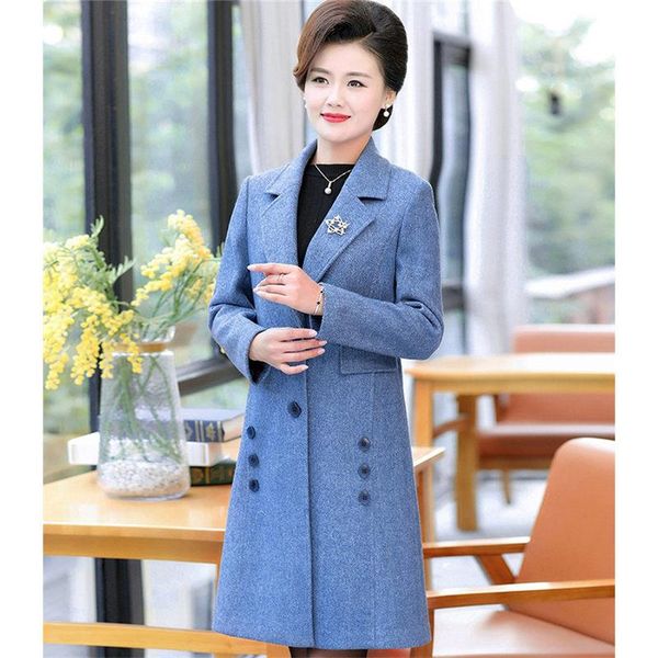women's wool & blends 2021 autumn coat long section buckle fashion suit collar ladies winter jacket windbreaker f2262, Black
women's wool & blends 2021 autumn coat long section buckle fashion suit collar ladies winter jacket windbreaker f2262, Black