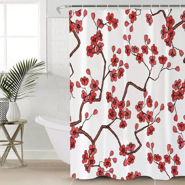 shower curtains plum blossom bathroom curtain polyester fabric with 12 hooks waterproof
shower curtains plum blossom bathroom curtain polyester fabric with 12 hooks waterproof