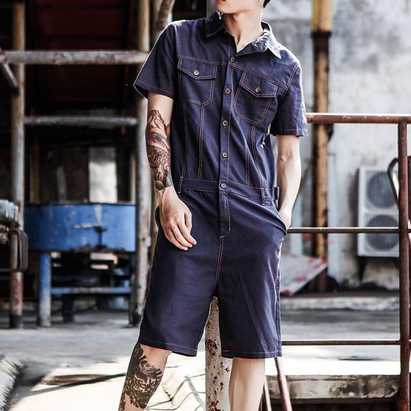 men's jeans jumpsuit men summer short sleeve one piece overalls mens denim jumpsuits playsuits rompers casual outfit male clothes, Blue
men's jeans jumpsuit men summer short sleeve one piece overalls mens denim jumpsuits playsuits rompers casual outfit male clothes, Blue