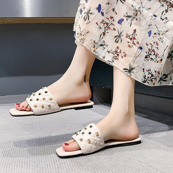 lucyever summer open toe rivet women slippers comfortable soft bottom beach flip flops woman plus size casual flat heel slides, Black
lucyever summer open toe rivet women slippers comfortable soft bottom beach flip flops woman plus size casual flat heel slides, Black