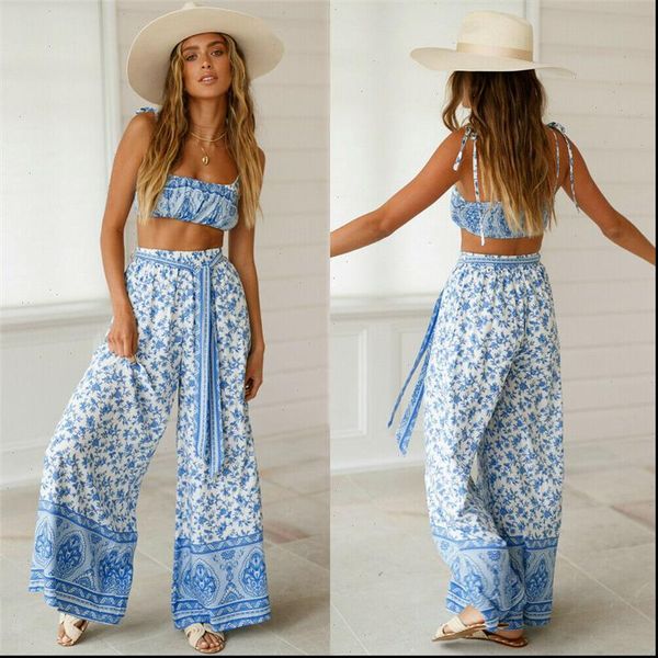 women 2 piece set floral print strap summer holiday outfit set rompers long wide leg pants trousers and crop set suit, Gray
women 2 piece set floral print strap summer holiday outfit set rompers long wide leg pants trousers and crop set suit, Gray