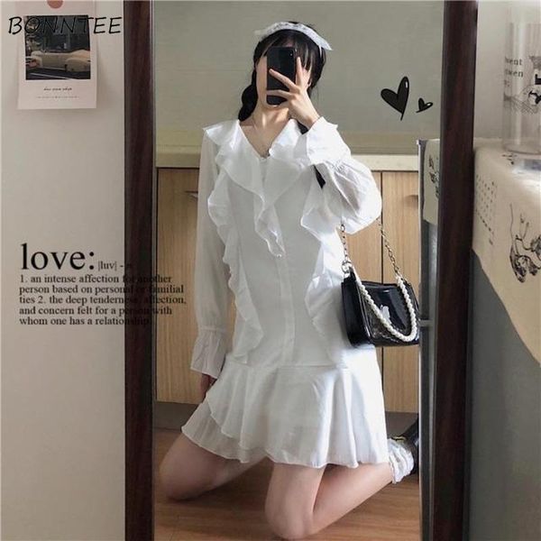 casual dresses dress womens solid white ruffles fresh mini v-neck fashionable sweet lovely girls loose daily streetwear, Black;gray
casual dresses dress womens solid white ruffles fresh mini v-neck fashionable sweet lovely girls loose daily streetwear, Black;gray