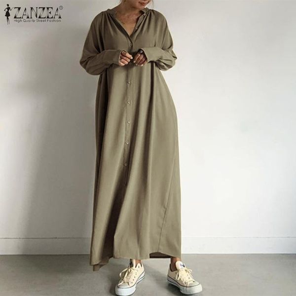 casual dresses 2021 for women zanzea ladies vintage maxi vestido de mujer solid robe femme oversized 5xl spring loose sundress, Black;gray
casual dresses 2021 for women zanzea ladies vintage maxi vestido de mujer solid robe femme oversized 5xl spring loose sundress, Black;gray