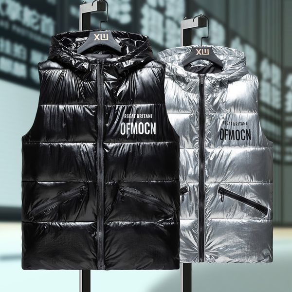 autumn and winter new hooded korean fashion slim down clothes large men's zipper vest cotton, Black;white
autumn and winter new hooded korean fashion slim down clothes large men's zipper vest cotton, Black;white