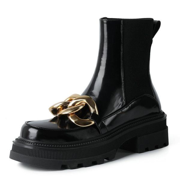 boots retro round toe women ankle chain fashion genuine leather outdoor casual thick high heels shoes woman 2021, Black
boots retro round toe women ankle chain fashion genuine leather outdoor casual thick high heels shoes woman 2021, Black
