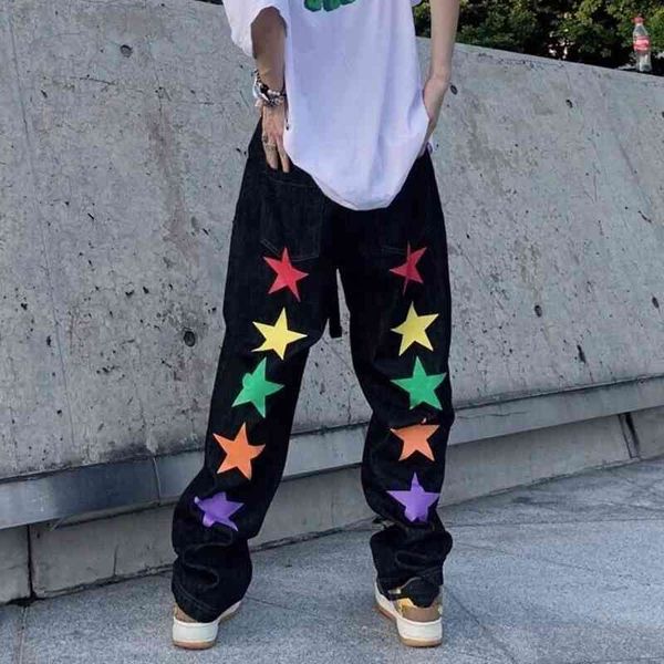 men's jeans five stars embroidery letter mens pants streetwear washed retro straight denim trousers oversize loose casual u56a, Blue
men's jeans five stars embroidery letter mens pants streetwear washed retro straight denim trousers oversize loose casual u56a, Blue