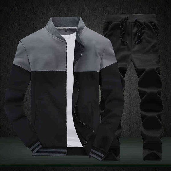 new men sets fashion sporting suit brand patchwork zipper sweatshirt +sweatpants mens clothing 2 pieces sets slim tracksuit g1209, Gray
new men sets fashion sporting suit brand patchwork zipper sweatshirt +sweatpants mens clothing 2 pieces sets slim tracksuit g1209, Gray