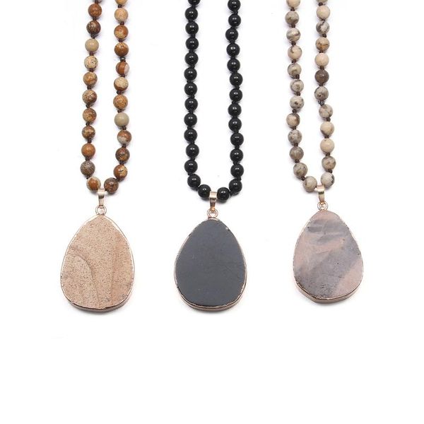 pendant necklaces necklace torque fashion round beads semi-precious stone drop-shaped for men women party jewelry gift 90cm, Silver
pendant necklaces necklace torque fashion round beads semi-precious stone drop-shaped for men women party jewelry gift 90cm, Silver