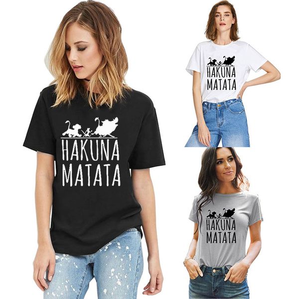 women tshirt designer hakuna matata print letter t shirts short sleeve crew neck shirt womens blouse tees cotton clothes 19colors s-3xl, White
women tshirt designer hakuna matata print letter t shirts short sleeve crew neck shirt womens blouse tees cotton clothes 19colors s-3xl, White