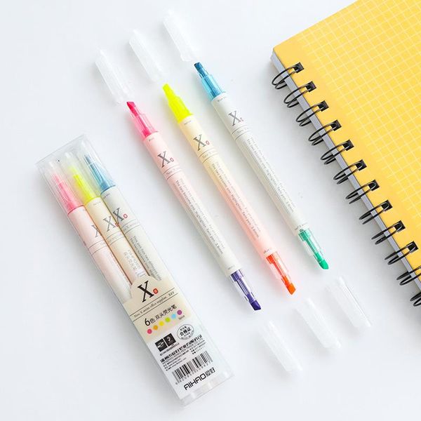 highlighters coloffice 3pcs/set 6 colors double head highlighter color marker children painting pen students study office supplies, Black;red
highlighters coloffice 3pcs/set 6 colors double head highlighter color marker children painting pen students study office supplies, Black;red