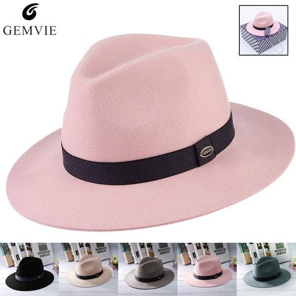 stingy brim hats trendy women jazz cap classical fedoras gemvie lady casual solid color 100%wool wide felt hat ribbon band panama, Blue;gray
stingy brim hats trendy women jazz cap classical fedoras gemvie lady casual solid color 100%wool wide felt hat ribbon band panama, Blue;gray