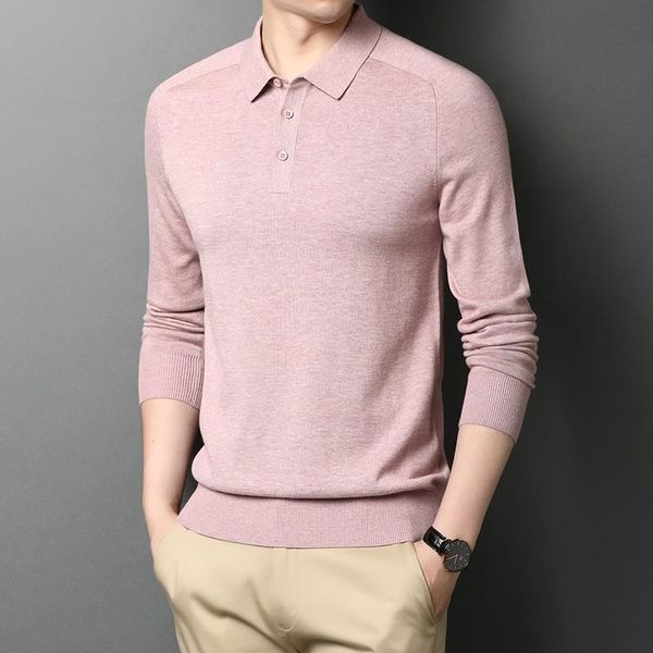 men's sweaters 2021 spring and autumn lapel solid color long sleeve sweater men business knit zde1521, White;black
men's sweaters 2021 spring and autumn lapel solid color long sleeve sweater men business knit zde1521, White;black