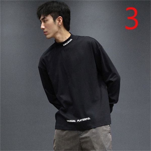 Long-sleeved 2021 T-shirt Male Autumn New Korean Version of the Round Neck Casual Trend Men's Shirt Q57W, White;black
Long-sleeved 2021 T-shirt Male Autumn New Korean Version of the Round Neck Casual Trend Men's Shirt Q57W, White;black