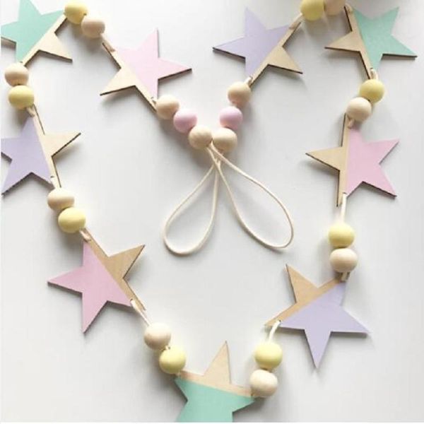 nordic style wooden star banner curtains little girl baby bead string curtain wall decoration curtain wall hanging decor
nordic style wooden star banner curtains little girl baby bead string curtain wall decoration curtain wall hanging decor