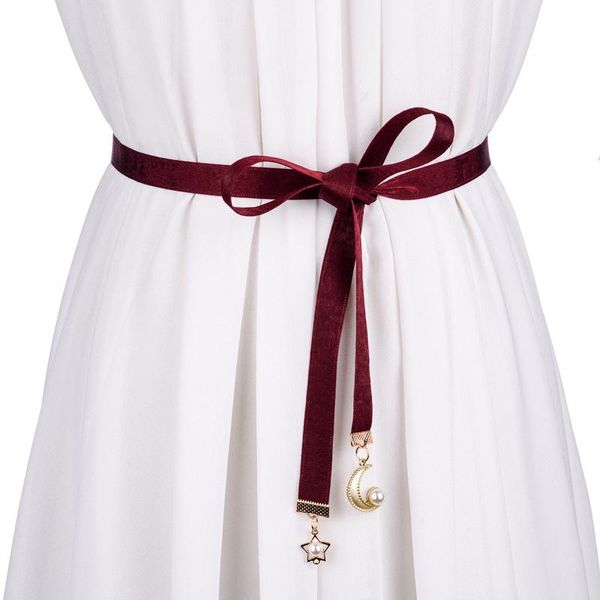 belts bow-knot moon star pendant waist belt women luxury imitation suede strap women's adjustable waistband female dress girdle pd24, Black;brown
belts bow-knot moon star pendant waist belt women luxury imitation suede strap women's adjustable waistband female dress girdle pd24, Black;brown