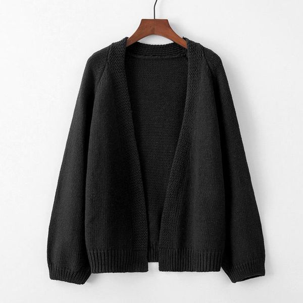 women's knits & tees casual long sleeve round collar solid woman sweater regular yarn loose cardigan spring and autumn clothing, White
women's knits & tees casual long sleeve round collar solid woman sweater regular yarn loose cardigan spring and autumn clothing, White