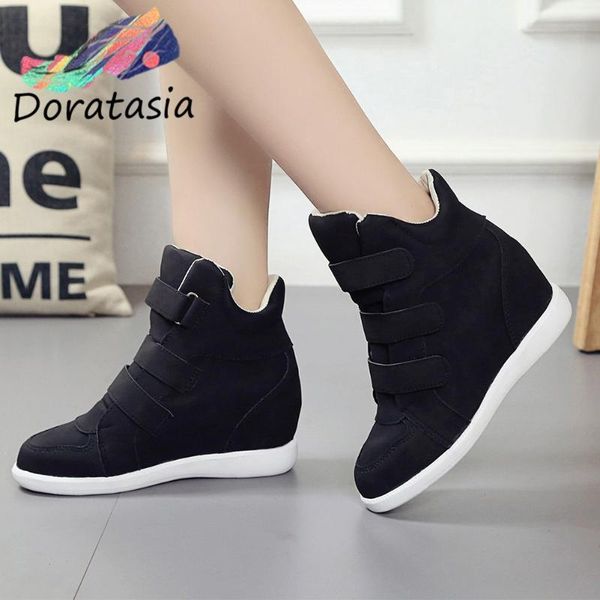 boots doratasia women round toe increasing height hook loop shoes fashion brand autumn ankle, Black
boots doratasia women round toe increasing height hook loop shoes fashion brand autumn ankle, Black