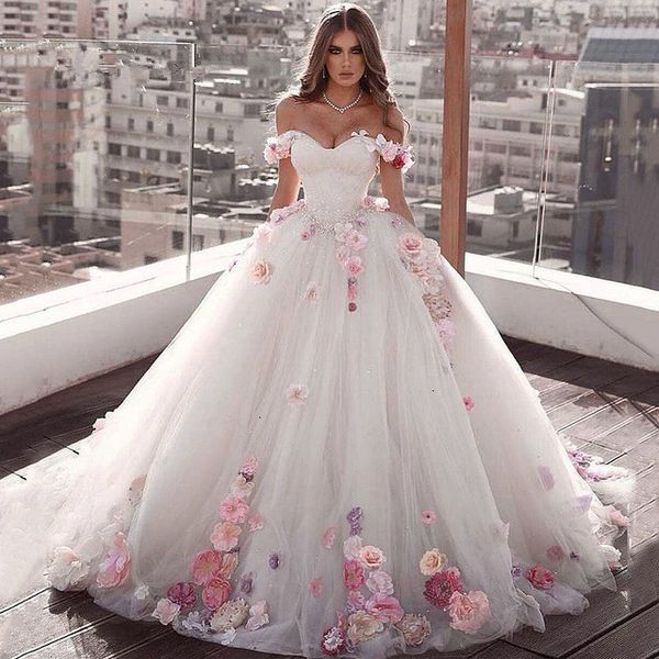 ball 2021 new es sweetheart off shoulder pink flower bridal sweep train bride wedding gown custom r1wv, White
ball 2021 new es sweetheart off shoulder pink flower bridal sweep train bride wedding gown custom r1wv, White