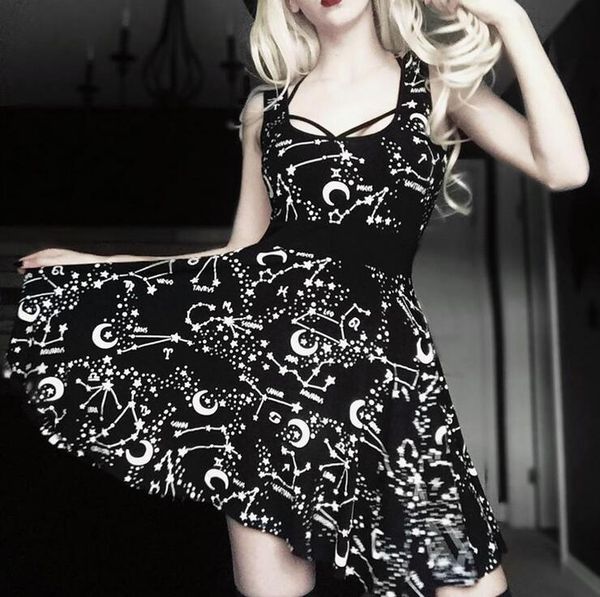 casual dresses magogo ins gothic sleeveless dark black dress women's mini, Black;gray
casual dresses magogo ins gothic sleeveless dark black dress women's mini, Black;gray
