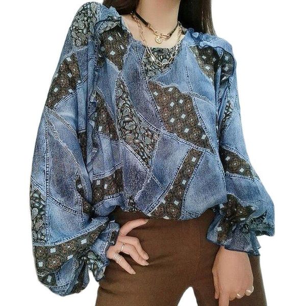 women's blouses & shirts lantern sleeve elegant shirt blue button vintage blouse turn down o-neck office ladies female casua, White
women's blouses & shirts lantern sleeve elegant shirt blue button vintage blouse turn down o-neck office ladies female casua, White