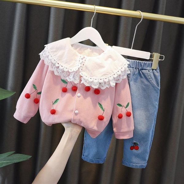 clothing sets girls princess 3pcs clothes set baby kids children spring autumn long sleeve blouse shirt+cherry cardigan coat+jeans pant, White
clothing sets girls princess 3pcs clothes set baby kids children spring autumn long sleeve blouse shirt+cherry cardigan coat+jeans pant, White