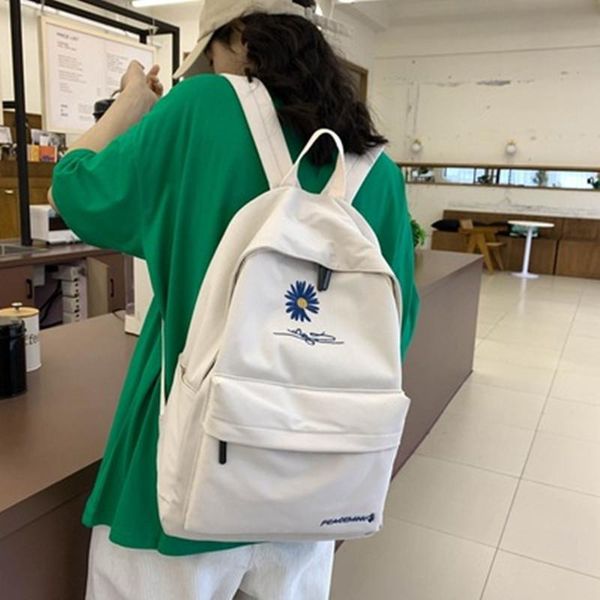 backpack korean version little daisy school bag male female simple versatile large capacity college student travel rucksack
backpack korean version little daisy school bag male female simple versatile large capacity college student travel rucksack