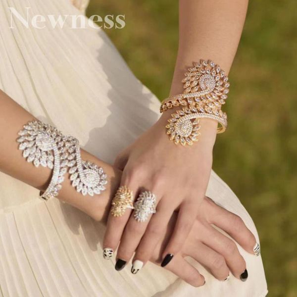 earrings & necklace ness luxury peacock tail super cubic zirconia bangle and ring jewelry set for women wedding engagement gif, Silver
earrings & necklace ness luxury peacock tail super cubic zirconia bangle and ring jewelry set for women wedding engagement gif, Silver