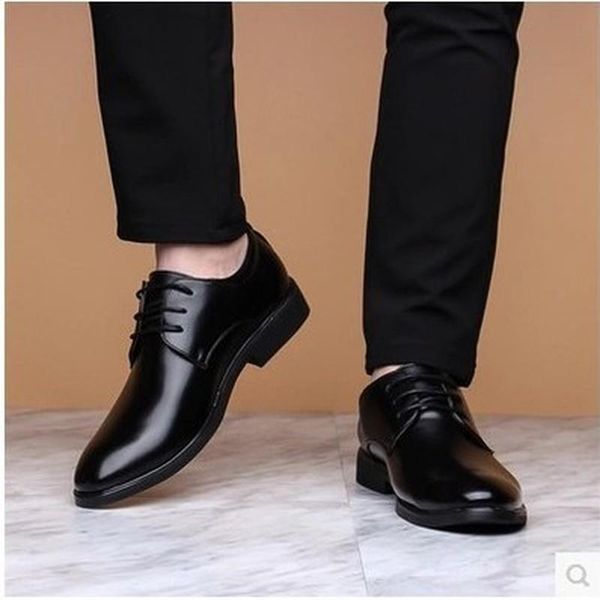 dress shoes mazefeng 2021 spring autumn men leather pointed toe business breathable male lace-up british style, Black
dress shoes mazefeng 2021 spring autumn men leather pointed toe business breathable male lace-up british style, Black