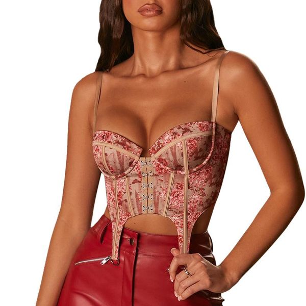 women's tanks & camis fashion crop cami summer spaghetti strap floral print backless push up bustier corset wholesale, White
women's tanks & camis fashion crop cami summer spaghetti strap floral print backless push up bustier corset wholesale, White