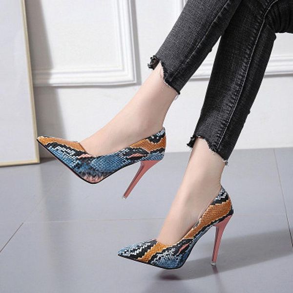 dress shoes brand fashion pointed high-heeled exquisite snake print elegant single 12cm high heel ladies party, Black
dress shoes brand fashion pointed high-heeled exquisite snake print elegant single 12cm high heel ladies party, Black