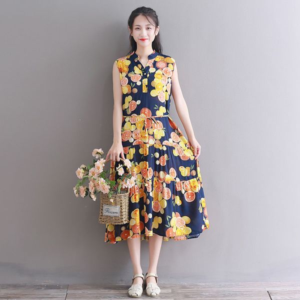 2021 new bohemian sleeveless print beach women big swing plus size vintage female loose long vest es 5oxm, Black;gray
2021 new bohemian sleeveless print beach women big swing plus size vintage female loose long vest es 5oxm, Black;gray