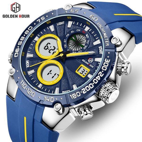 wristwatches brand goldenhour men watch fashion luxury dual display quartz wristwatch analog digital sports clock relogio masculino, Slivery;brown
wristwatches brand goldenhour men watch fashion luxury dual display quartz wristwatch analog digital sports clock relogio masculino, Slivery;brown