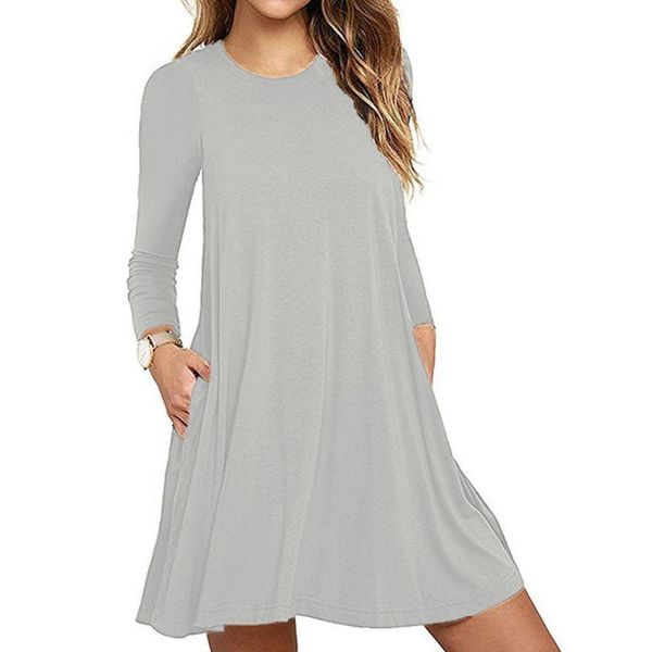 women's sweaters womens autumn long sleeve round neck plain t-shirt dress solid color pleated swing casual loose pullover streetwear wi, White;black
women's sweaters womens autumn long sleeve round neck plain t-shirt dress solid color pleated swing casual loose pullover streetwear wi, White;black