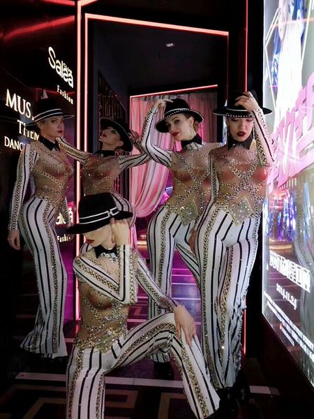 glisten rhinestone striped print jumpsuit loose pants female singer bodysuit nightclub womens party stage show clothing, Black;red
glisten rhinestone striped print jumpsuit loose pants female singer bodysuit nightclub womens party stage show clothing, Black;red