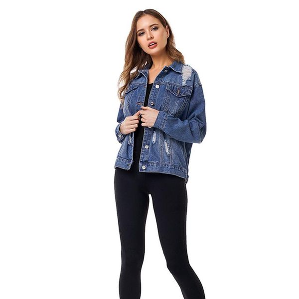women's jackets denim jacket hole jeans coats women 2021 spring autumn casual chaqueta mujer casaco jaqueta feminina k443, Black;brown
women's jackets denim jacket hole jeans coats women 2021 spring autumn casual chaqueta mujer casaco jaqueta feminina k443, Black;brown