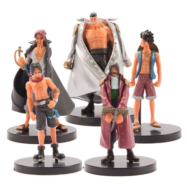 5 pirate / navigation king hand run luffy ace roger white beard red hair model ornament pvc bagged doll