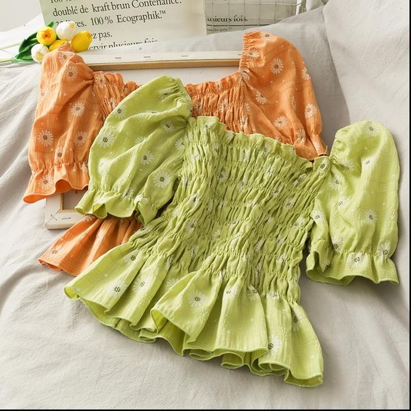 floral puff sleeve square neck ruffle blouse crop women white shirt boho 2021 vintage korean clothes short sleeve
floral puff sleeve square neck ruffle blouse crop women white shirt boho 2021 vintage korean clothes short sleeve
