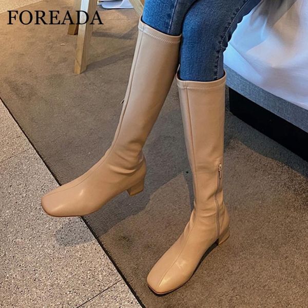 boots foreada riding woman med heel knee high block long zip square toe ladies shoes autumn winter apricot 40, Black
boots foreada riding woman med heel knee high block long zip square toe ladies shoes autumn winter apricot 40, Black