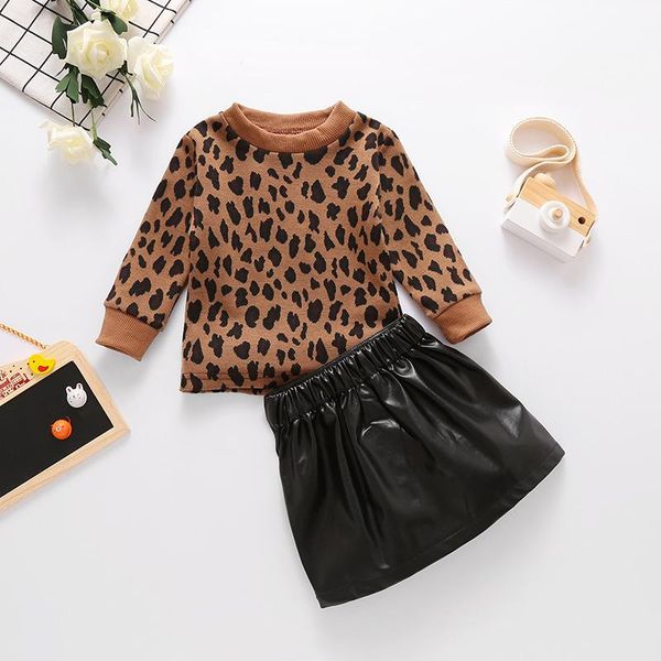 clothing sets melario fall girls fashion clothes set 2 pieces suit leopard sweater pu leather skirt kids 1-5 years, White
clothing sets melario fall girls fashion clothes set 2 pieces suit leopard sweater pu leather skirt kids 1-5 years, White