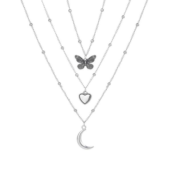 pendant necklaces alloy retro moon necklace creative simple love clavicle chain 3-piece accessories, Silver
pendant necklaces alloy retro moon necklace creative simple love clavicle chain 3-piece accessories, Silver