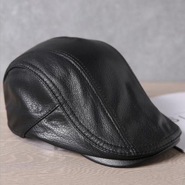 berets siloqin 2022 spring autumn men's sheepskin leather male bone simple casual fashion hat snapback cap genuine caps, Blue;gray
berets siloqin 2022 spring autumn men's sheepskin leather male bone simple casual fashion hat snapback cap genuine caps, Blue;gray