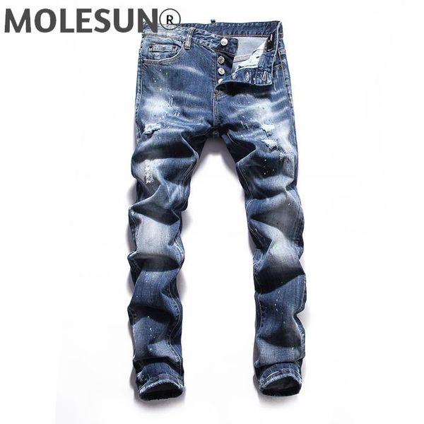 men's jeans european style mens italy brand denim pants men slim trousers button blue hole pencil for 8079
men's jeans european style mens italy brand denim pants men slim trousers button blue hole pencil for 8079