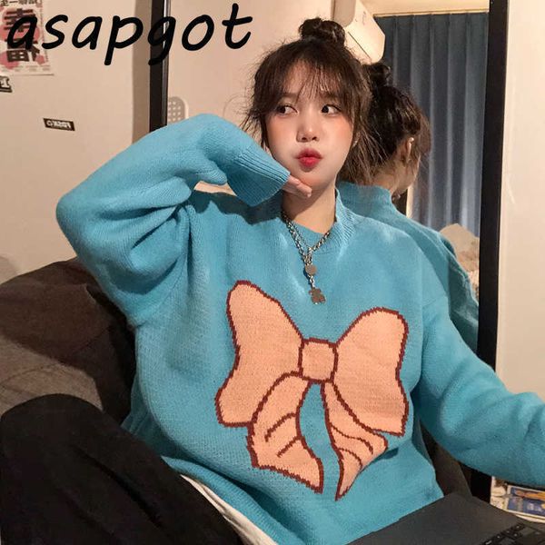 sweaters&jumpers korean chic fashion clothing knitted blue bow print pullovers sweater women loose retro pull femme casual 210610, White
sweaters&jumpers korean chic fashion clothing knitted blue bow print pullovers sweater women loose retro pull femme casual 210610, White
