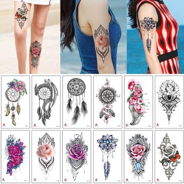 temporary tattoos fake henna flower lace water transfer tattoo dreamcatcher jewelry choker for woman chest arm body makeup design
temporary tattoos fake henna flower lace water transfer tattoo dreamcatcher jewelry choker for woman chest arm body makeup design
