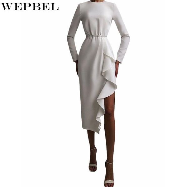 casual dresses wepbel dress summer fashion long sleeve slim-fit solid color women's ruffled o-neck high waist slit, Black;gray
casual dresses wepbel dress summer fashion long sleeve slim-fit solid color women's ruffled o-neck high waist slit, Black;gray