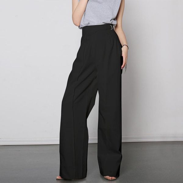 women's pants & capris 2021 women solid casual trousers vonda fashion high waist wide leg pleated loose elegant office long palazzo s-5, Black;white
women's pants & capris 2021 women solid casual trousers vonda fashion high waist wide leg pleated loose elegant office long palazzo s-5, Black;white