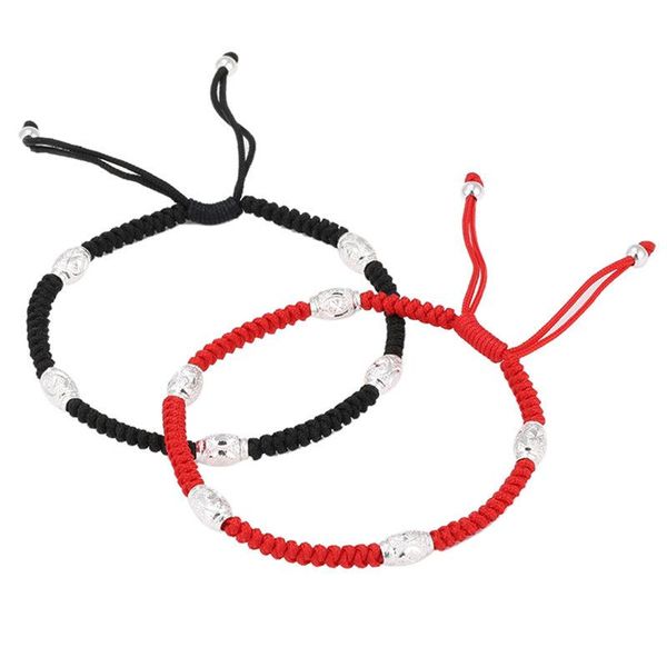 charm bracelets lucky red rope silver color bead bracelet handmade bangle wax string jewelry 1553, Golden;silver
charm bracelets lucky red rope silver color bead bracelet handmade bangle wax string jewelry 1553, Golden;silver
