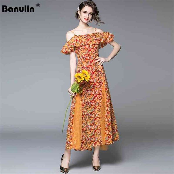 banulin summer holiday runway spaghetti strap dress women's sleeveles ruffles floral print slim bohemian ladies long 210603, Black;gray
banulin summer holiday runway spaghetti strap dress women's sleeveles ruffles floral print slim bohemian ladies long 210603, Black;gray